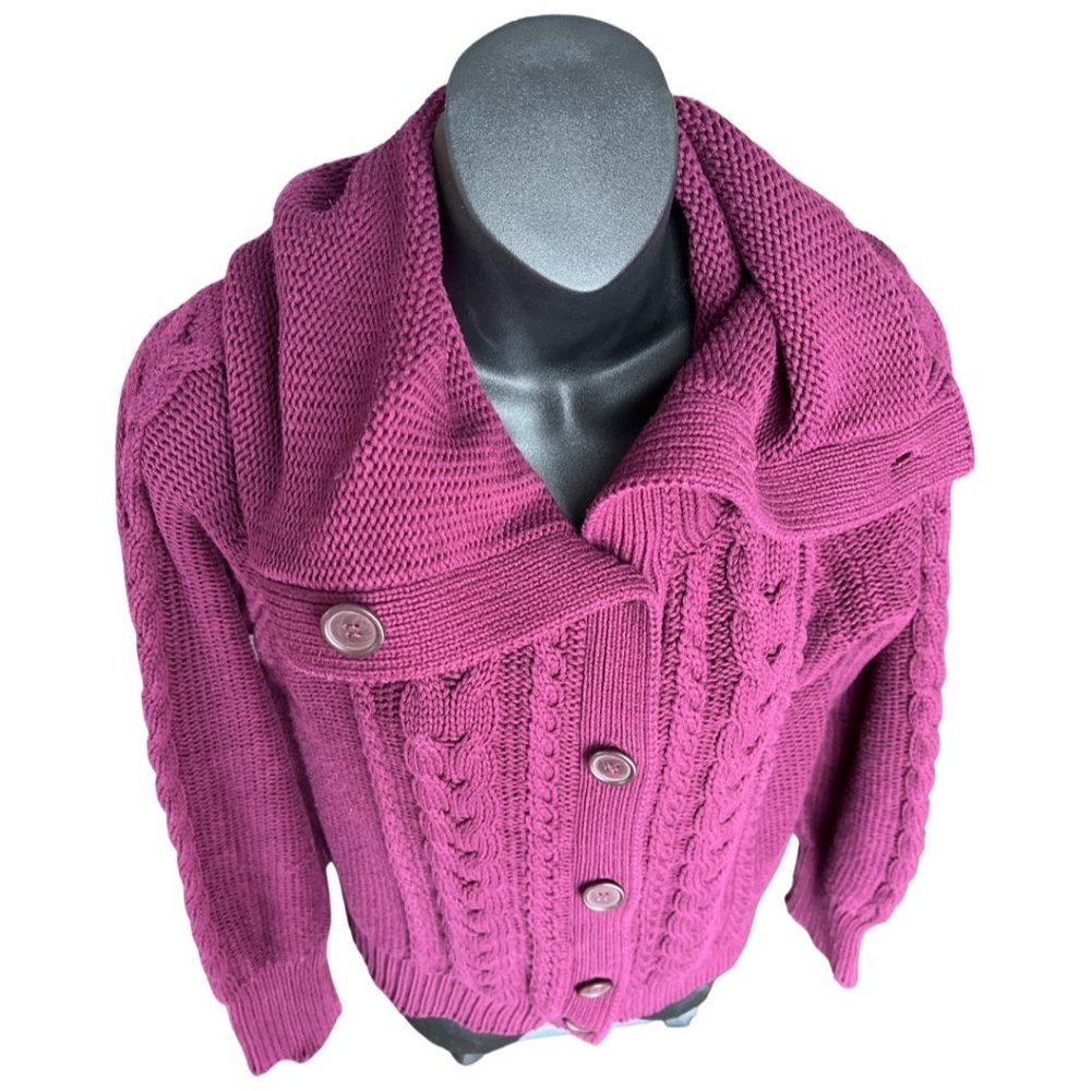 🌸4/$30🌸 Chunky Knit Cowl Neck Cardigan - Picture 1 of 10